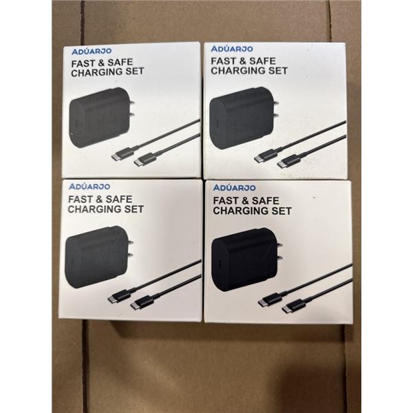 4 NEW TYPE C WALL CHARGER, 2PACKS, 8 TOTAL