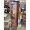 Image 1 : ANTIQUE INLAID BEVELLED GLASS DISPLAY CABINET