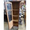 Image 2 : ANTIQUE INLAID BEVELLED GLASS DISPLAY CABINET