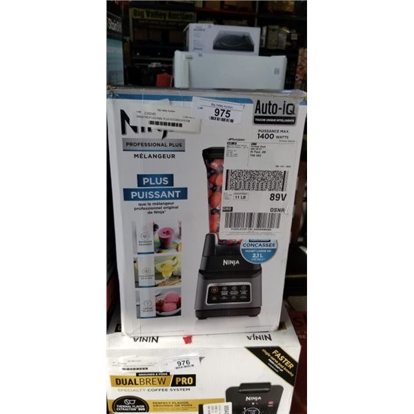 NINJA PROFESSIONAL PLUS 1400W STAND BLENDER WITH AUTO-IQ  - TESTED WORKING, RETAIL $99