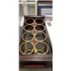 Image 2 : CRATE OF ASSORTED DVDS AND SALTON COOKER, TABLETOP WINE RACK