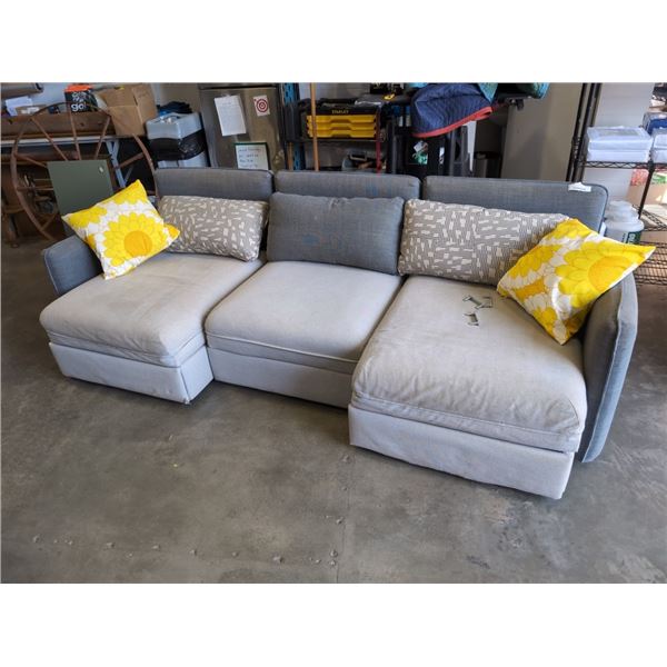 3 PC MODULAR SOFA SET, EACH PIECE FOLDS INTO BED