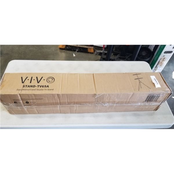 VIVO DARK WALNUT EASEL STUDIO TV STAND