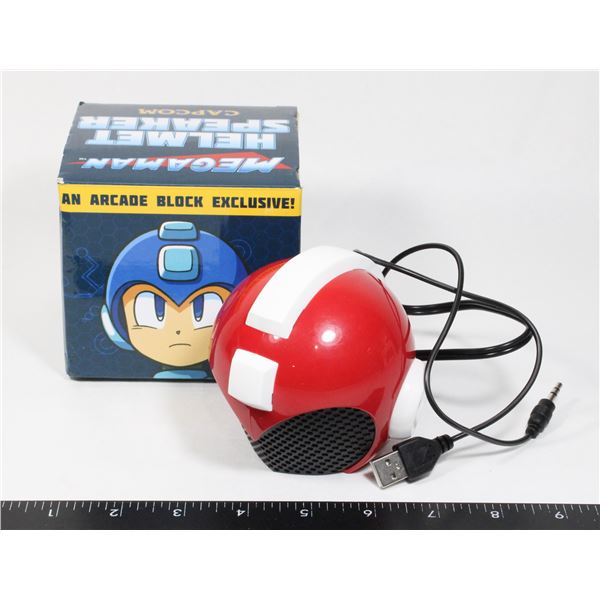 MEGA MAN HELMET SPEAKER WITH BOX, LIKE NEW