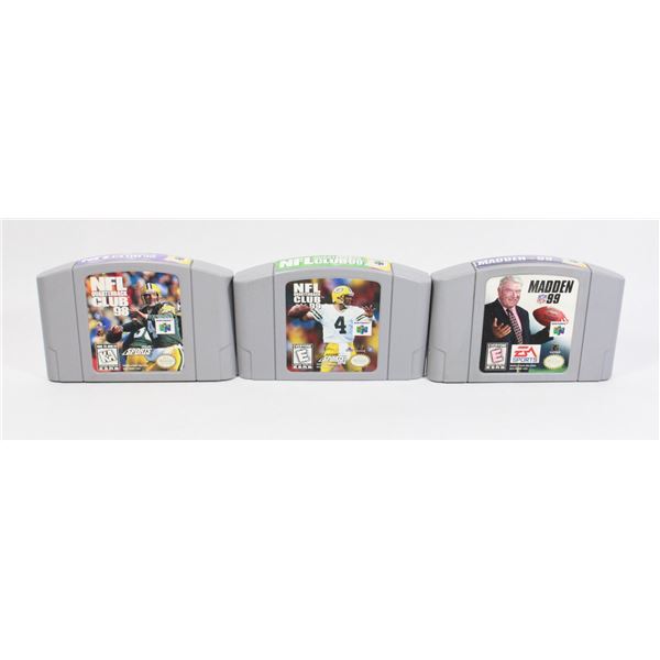 NINTENDO 64 NFL QUARTERBACK 98, NFL QUARTERBACK 99