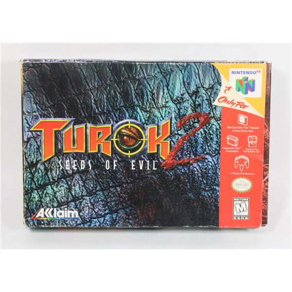 NINTENDO 64 TUROK 2 SEEDS OF EVIL N64 GAME