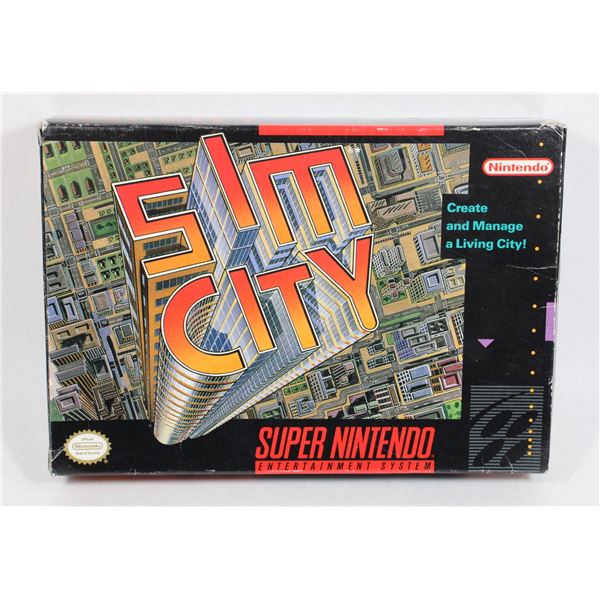 SUPER NINTENDO SIM CITY GAME