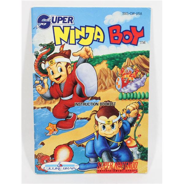 SUPER NINTENDO NINJA BOY INSTRUCTION MANUAL