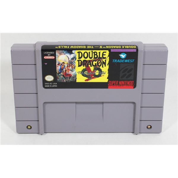 SUPER NINTENDO DOUBLE DRAGON THE SHADOW FALLS GAME