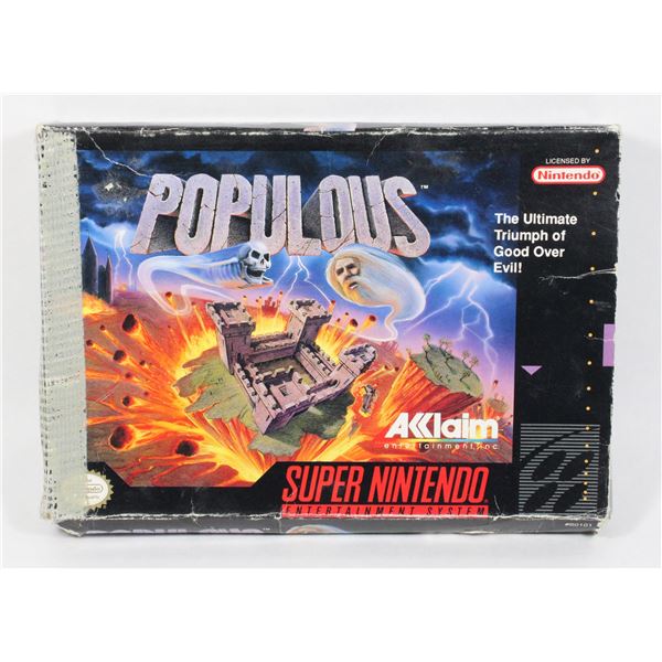 SUPER NINTENDO POPULOUS GAME