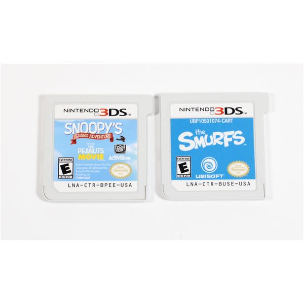 NINTENDO 3DS  2 GAME SMURFS/SNOOPYS GRAND ADV