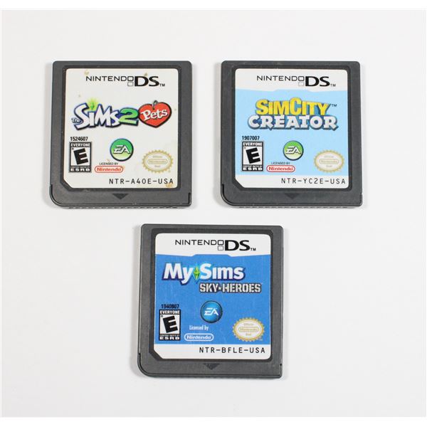 NINTENDO DS 2 GAMES SIM CITY CREATOR/SIMS 2 PETS