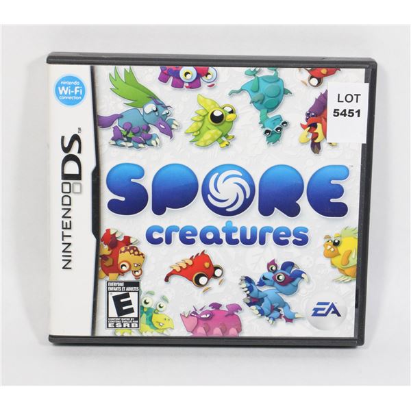 NINTENDO DS  SPORE CREATURES CIB VERY GOOD COND