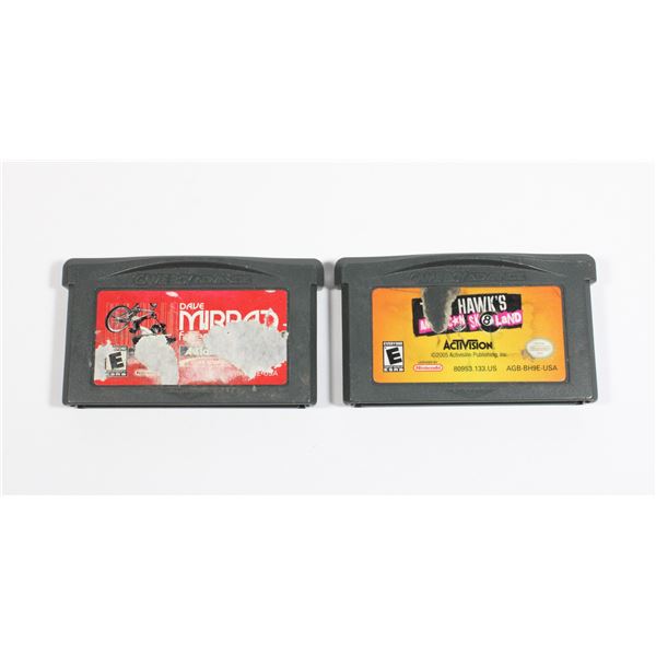 NINTENDO GBA GAMES TONY HAWKS / DAVE MIRRA