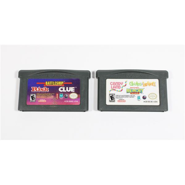NINTENDO GBA 2X 3 GAMES IN ONE CANDYLAND/CLUE