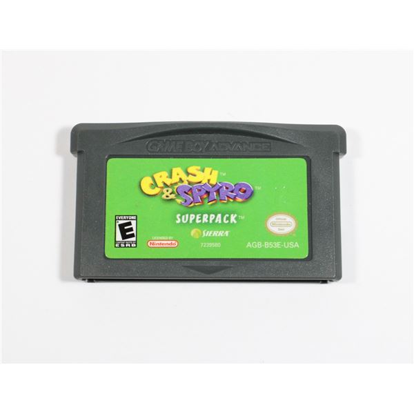 NINTENDO GAMEBOY GBA CRASH/SPYRO SUPERPACK RARE