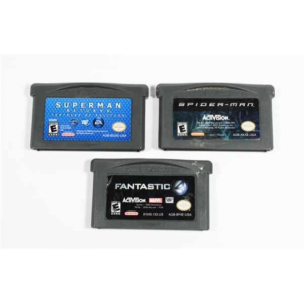 NINTENDO GBA  GAMEBOY SUPERMAN SPIDER-MAN  3GAME
