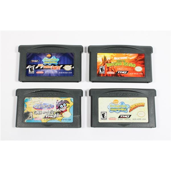 NINTENDO GBA KILLER NICKELODEON SPONGEBOB 4 GAMES