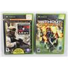 Image 1 : 2 XBOX GAMES WITHOUT WARNING AND AMERICA'S ARMY: