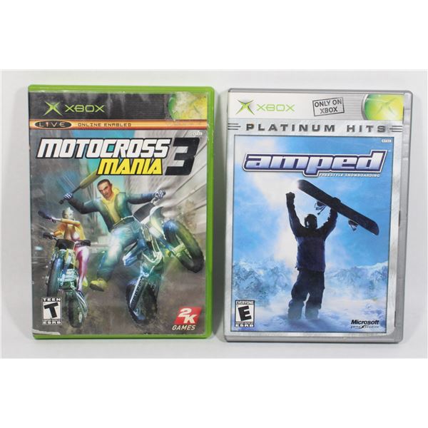 2 XBOX GAMES: MOTOR CROSS MANIA 3 AND AMPED