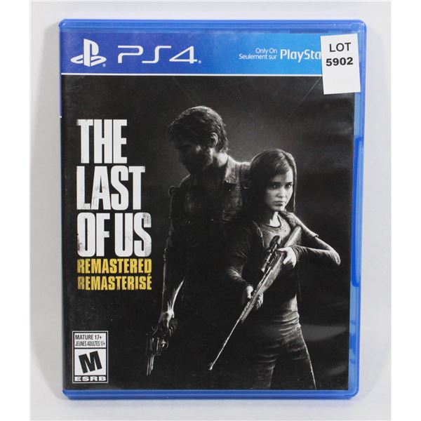 PS4 THE LAST OF US REMASTERED GAME