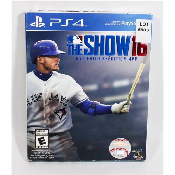 PS4 MLB THE SHOW 16 MVP EDITION GAME