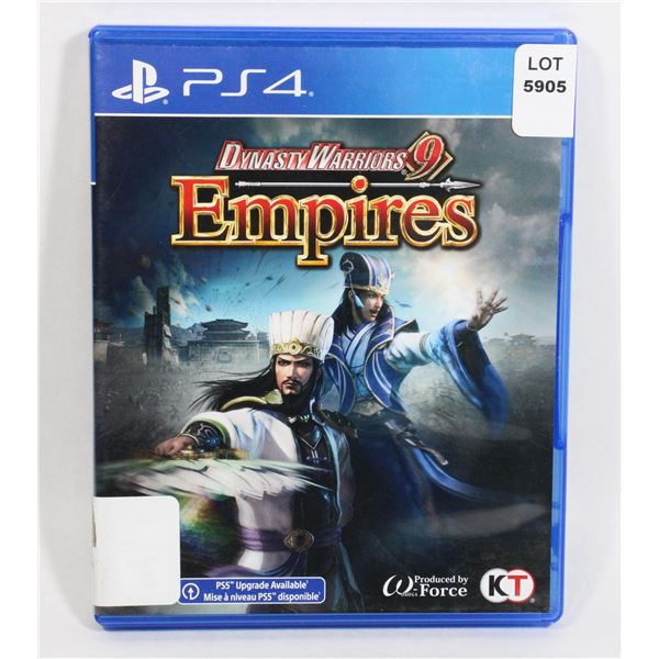 PS4 DYNASTY WARRIORS  9 EMPIRES GAME