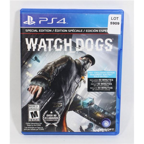 PS4 WATCH DOGS GAME