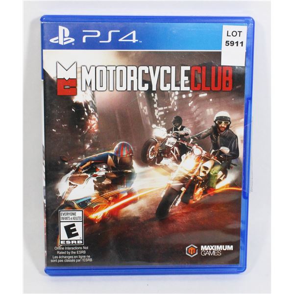 PS4 MOTORCYCLE CLUB GAME