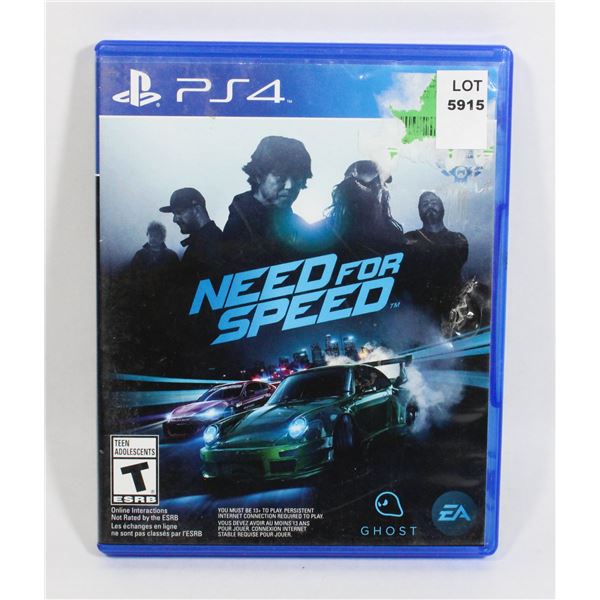 PS4 NEED FOR SPEED GAME