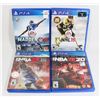 Image 1 : 4 PS4  SPORTS GAMES MADDEN NFL 16, NHL 15, NBA