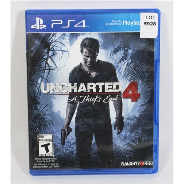 PS4 UNCHARTED 4 A THIEF'S END GAME
