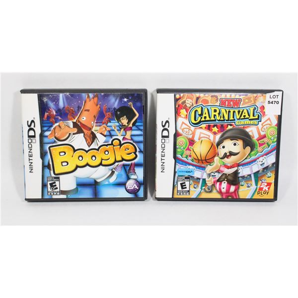 NINTENDO DS NEW CARNIVAL GAMES, AND BOOGIE