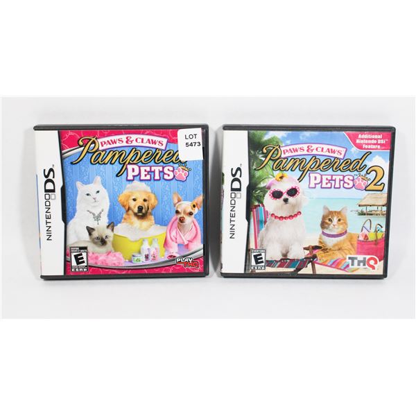 NINTENDO DS PAWS & CLAWS PAMPERED PETS 1 AND 2