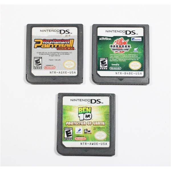 NINTENDO DS GAMES INCLUDING BEN 10 PROTECTOR OF