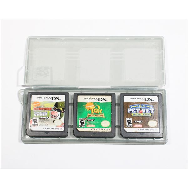 NINTENDO DS GAMES INCLUDING TAK MJO MISTAKE, PAWS