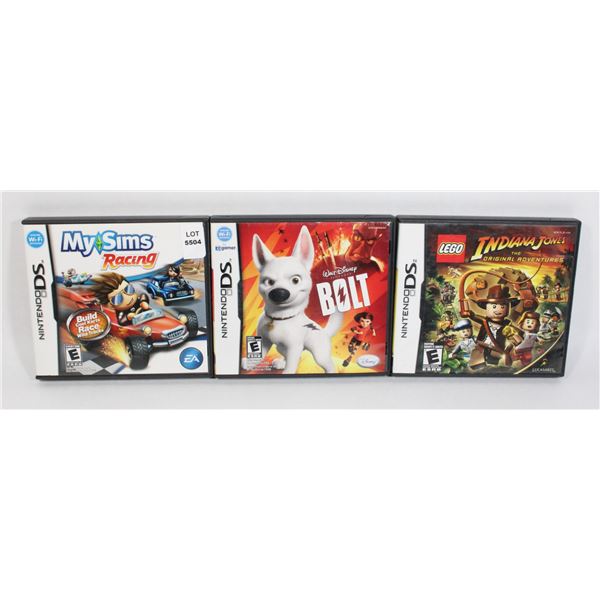 NINTENDO DS GAMES MY SIMS RACING, DISNEY BOLT,