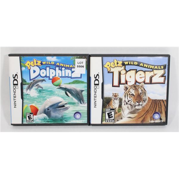 NINTENDO DS PETZ WILD ANIMALS DOPHINZ AND TIGERZ