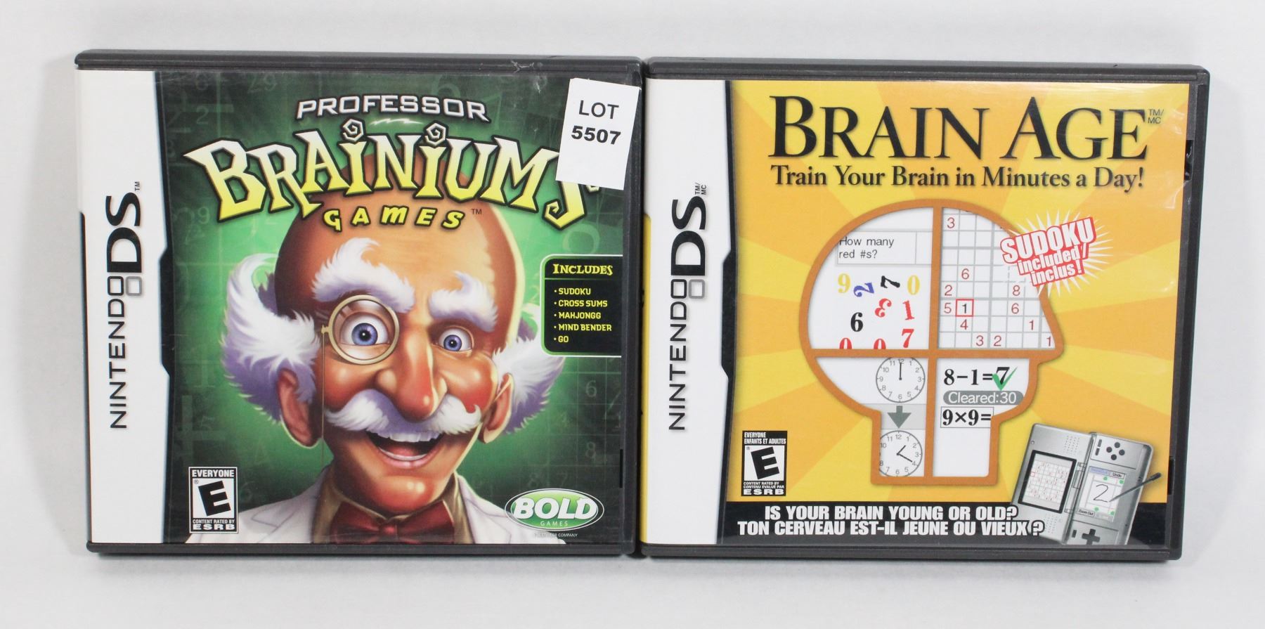 Brain Math Ds NINTENDO DS PROFESSOR BRAINIUMS GAMES, AND BRAIN