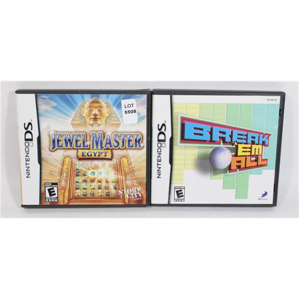 NINTENDO DS JEWEL MASTER EGYPT, AND BREAK'EM ALL