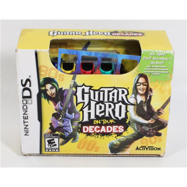 NINTENDO DS GUITAR HERO ON THE DECADES GAME