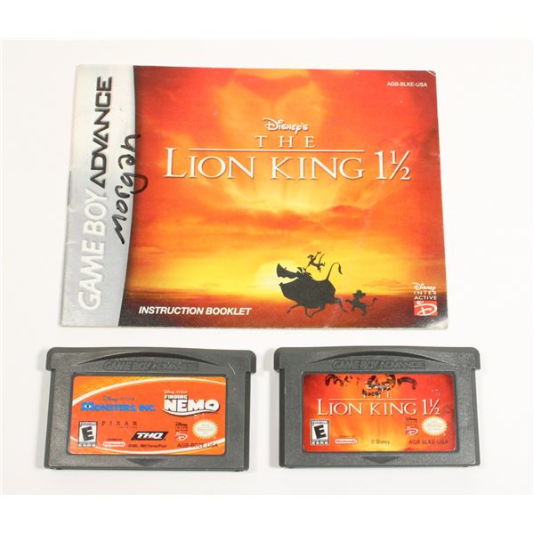 NINTENDO GAMEBOY ADVANCE DISNEY LION KING 1-1/2