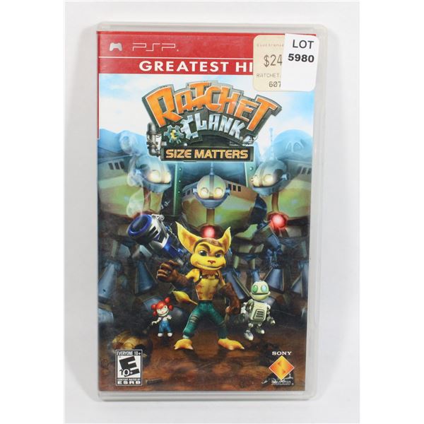 PSP RATCHET & CLAK SIZE MATTERS GAME