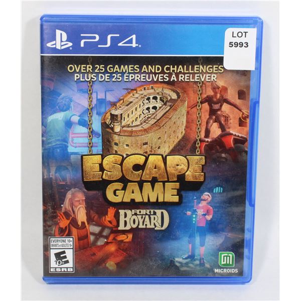 PLAYSTATION 4 ESCAPE GAME FORT BOYARD GAME