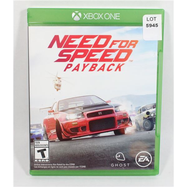 XBOX ONE NEED FOR SPEED PAYBACK GAME
