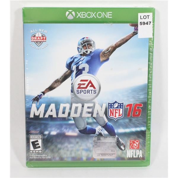XBOX ONE MADDEN NFL 16. NEW, SEALED