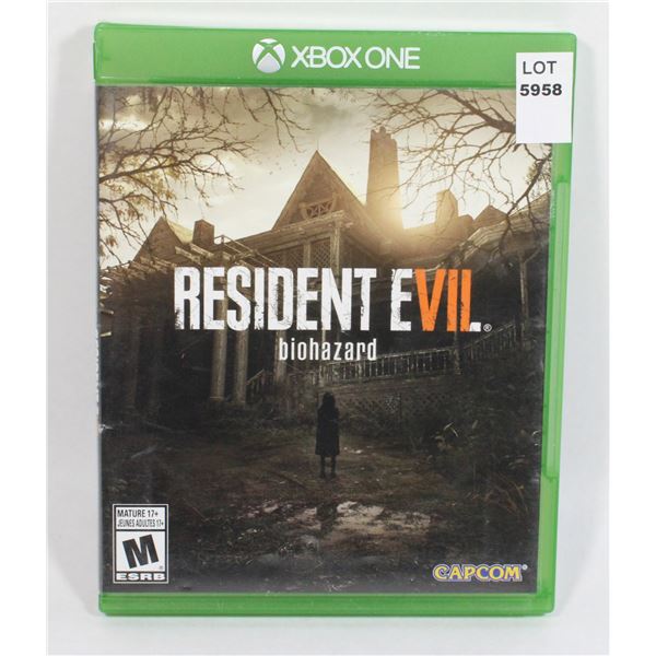 XBOX ONE RESIDENT EVIL BIOHAZARD GAME