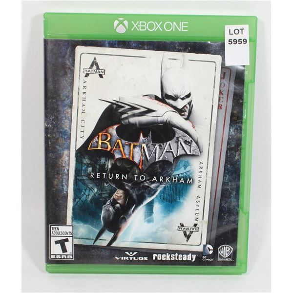 XBOX ONE BATMAN RETURN TO ARKHAM (2 GAMES IN 1)