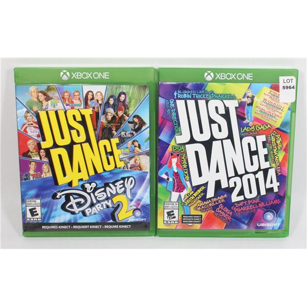 XBOX ONE JUST DANCE DISNEY PARTY 2, AND JUST DANCE