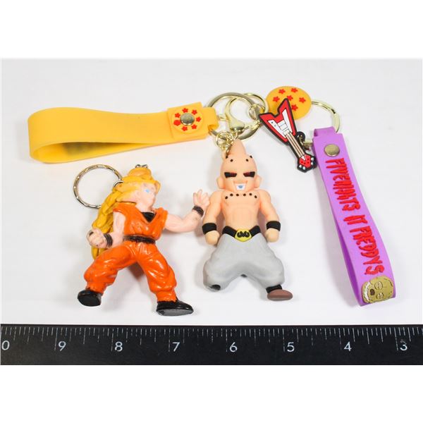 DRAGONBALL X AND FIVE NIGHTS AT FREDDIES KEYCHAINS